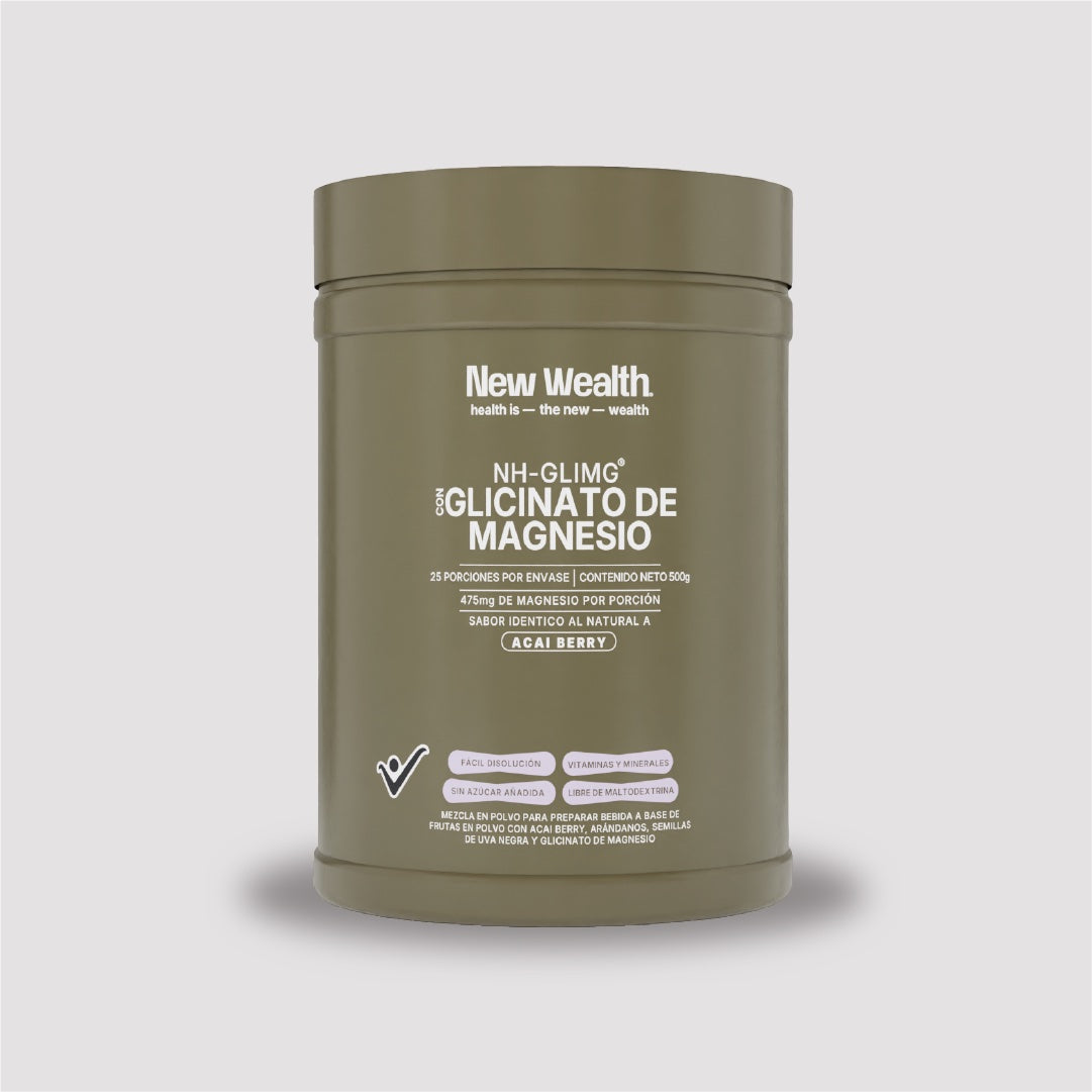 Glicinato de Magnesio — Acai Berry — mockup | New Wealth