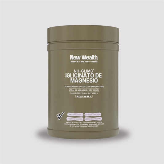 Glicinato de Magnesio — Acai Berry — mockup | New Wealth
