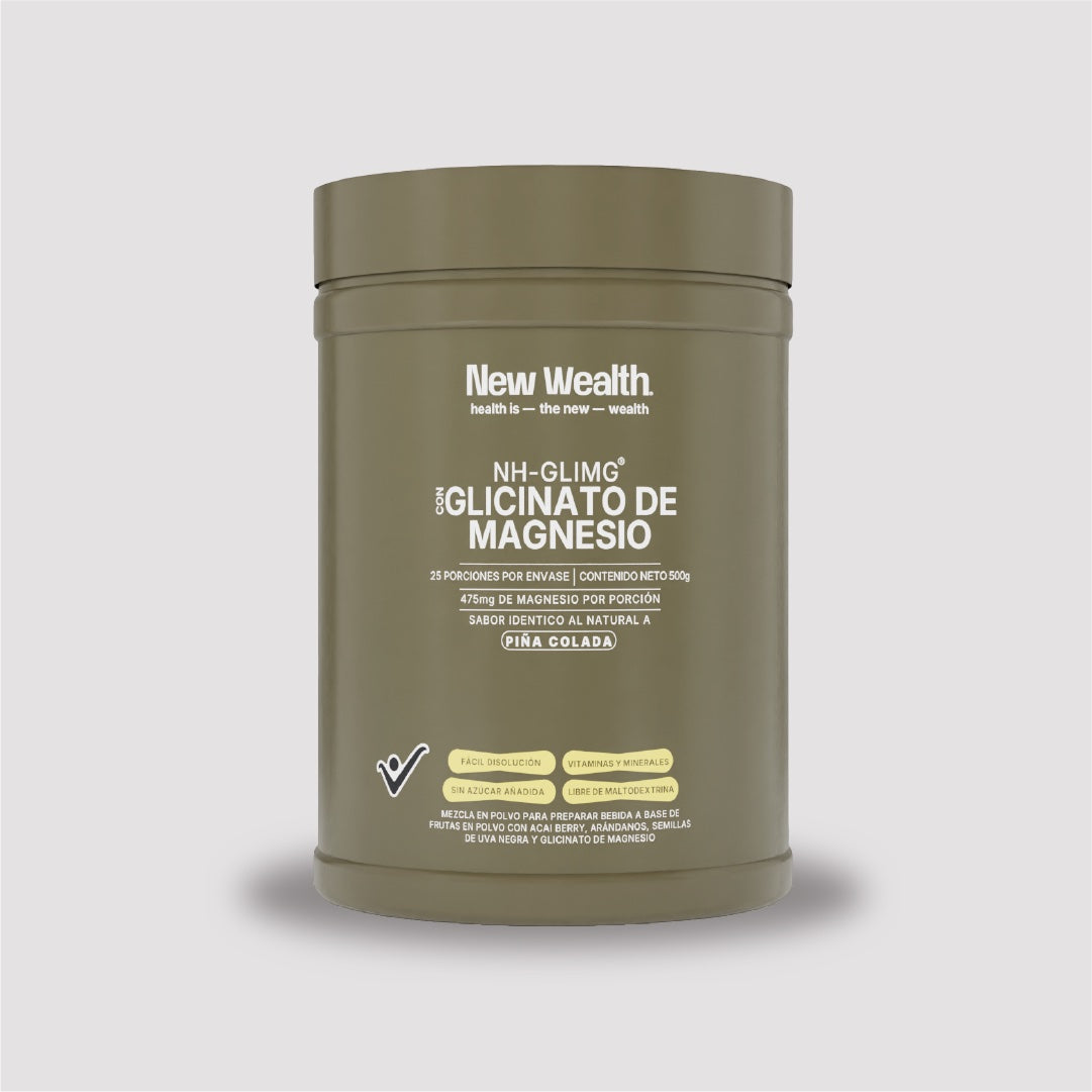 Glicinato de Magnesio — Piña Colada — mockup | New Wealth