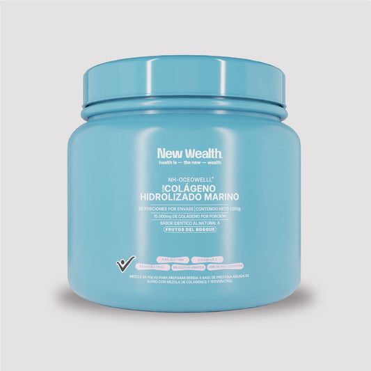 Colágeno hidrolizado marino — Frutos del Bosque — mockup | New Wealth